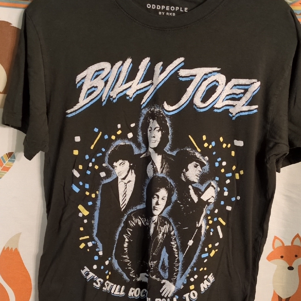 Black Billy Joel Graphic T-Shirt